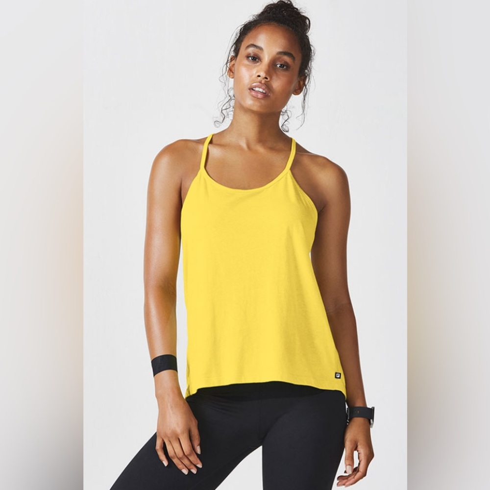 Fabletics Neema Halter Tank in Neon Yellow